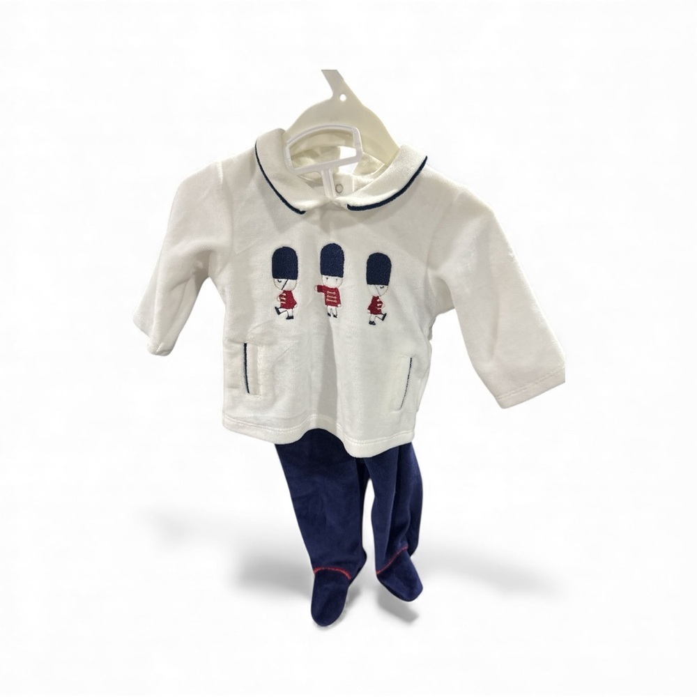 Mayoral Newborn Guard Outfit Set — Top & Footed Pants (0–1M / 55cm)